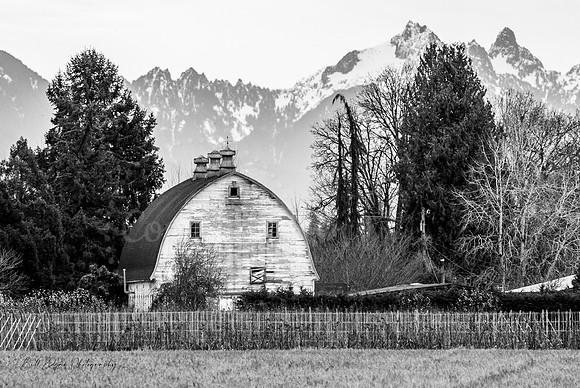 8x12 - Snohomish Barn B&W