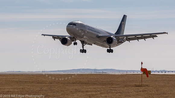 UPS Airbus A300 over landing threshold at Denver International Airport