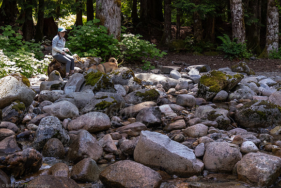 Beckler River Cascades Washington Casey and Dog Ethan