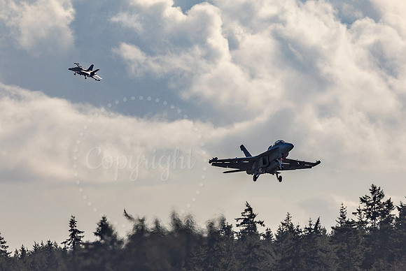 US Navy Electronic Attack Squadron 129 (VAQ-129) EA-18G Growlers Naval Outlying Landing Field (NOLF) Coupeville