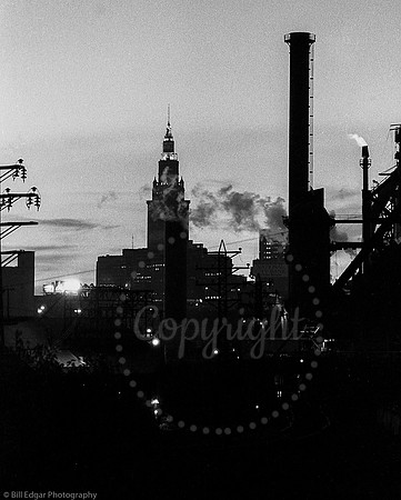 Old industrial Cleveland, Ohio; Terminal Tower